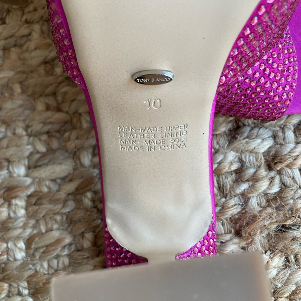 New: Tony Bianco Serri Mule. Pink Satin. Size 10 - Picture 9 of 14